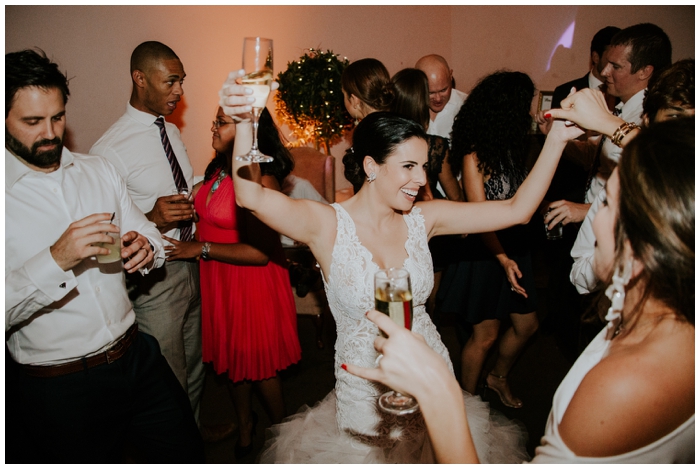 Bride dancing at reception 